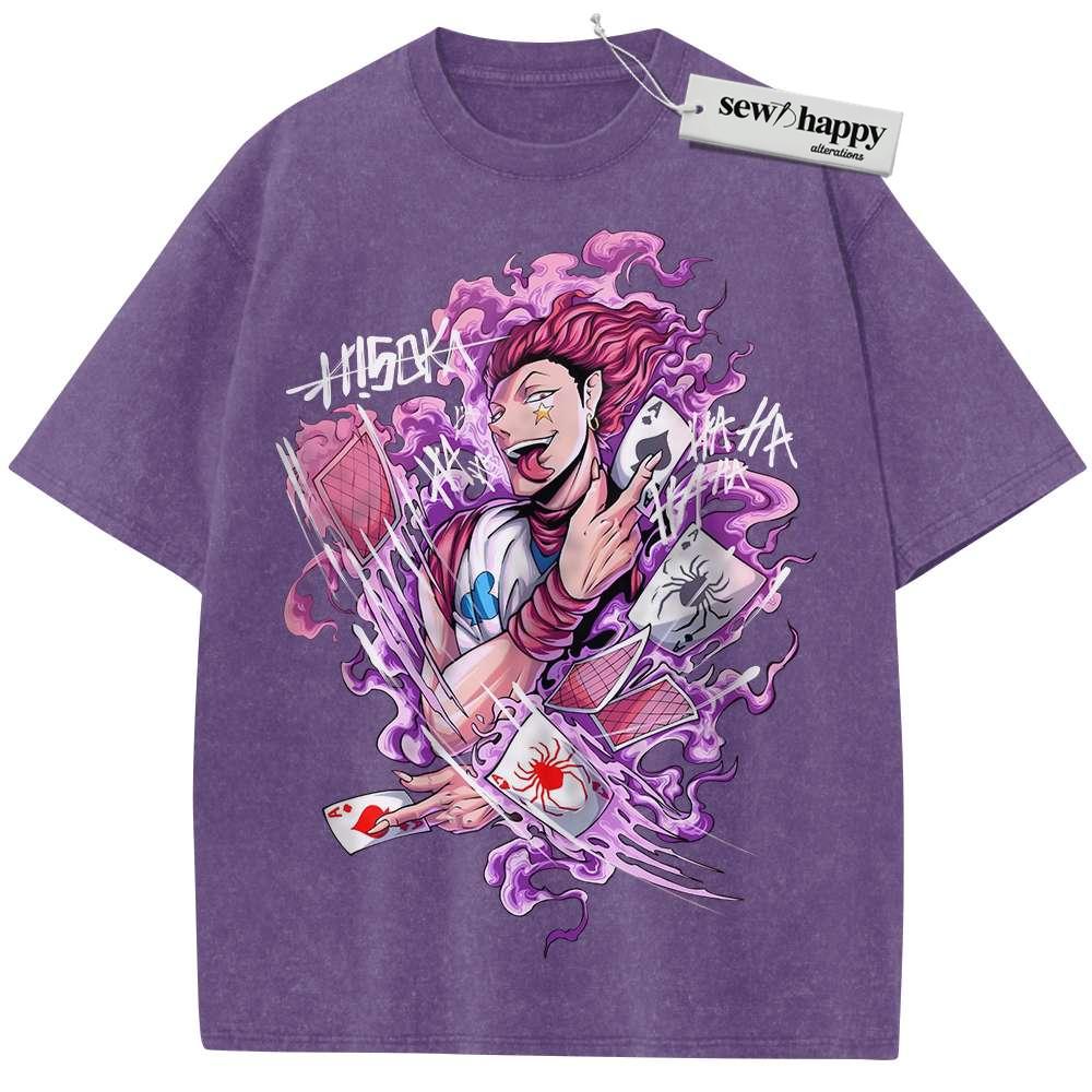 Wash Tee Hisoka Shirt, Hunter x Hunter Shirt, HxH Shirt, Anime Shirt, Vintage T-Shirt