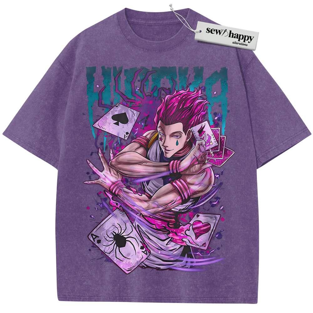 Wash Tee Hisoka Shirt, Hunter x Hunter Shirt, HxH Shirt, Anime Shirt, Vintage Tee