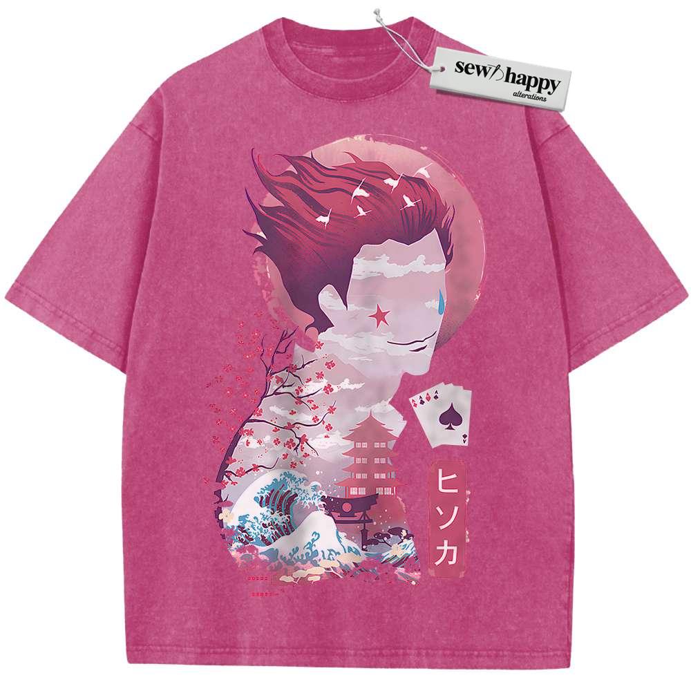 Wash Tee Hisoka Shirt, Hunter x Hunter Shirt, HxH Shirt, Anime Shirt, Vintage Tee
