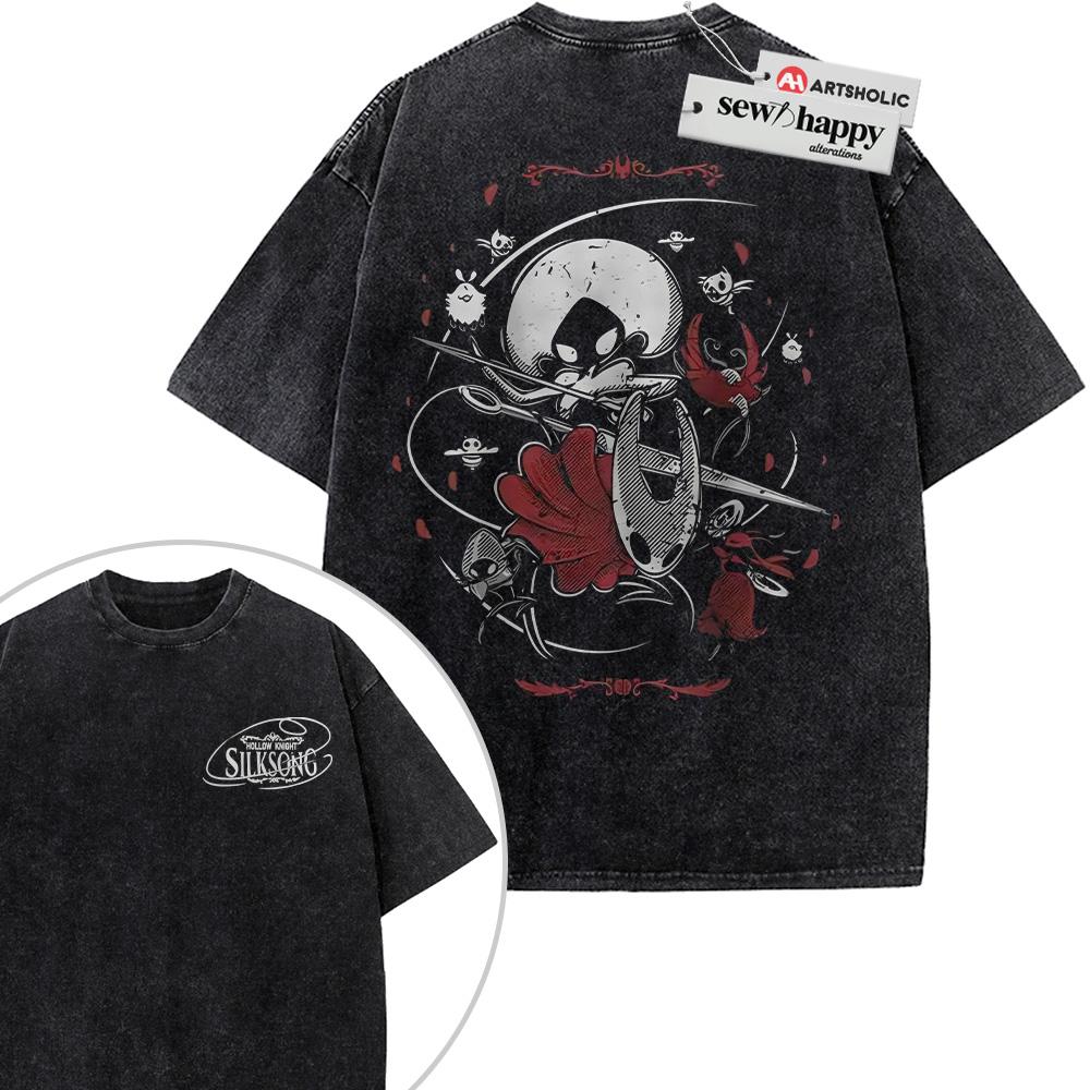 Wash Tee Hollow Knight Shirt, Game Shirt, Vintage Tee 2-Sided