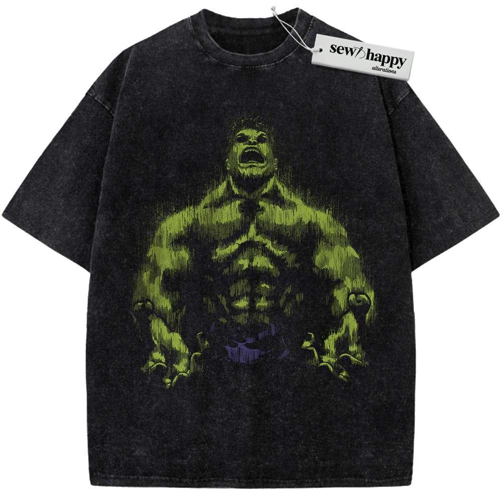 Wash Tee Hulk Shirt, Marvel Comics Shirt, Vintage T-Shirt