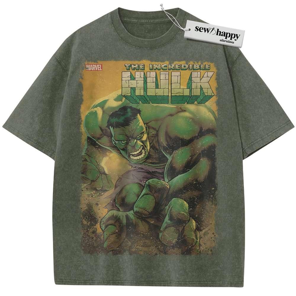 Wash Tee Hulk Shirt, Marvel Comics Shirt, Vintage Tee