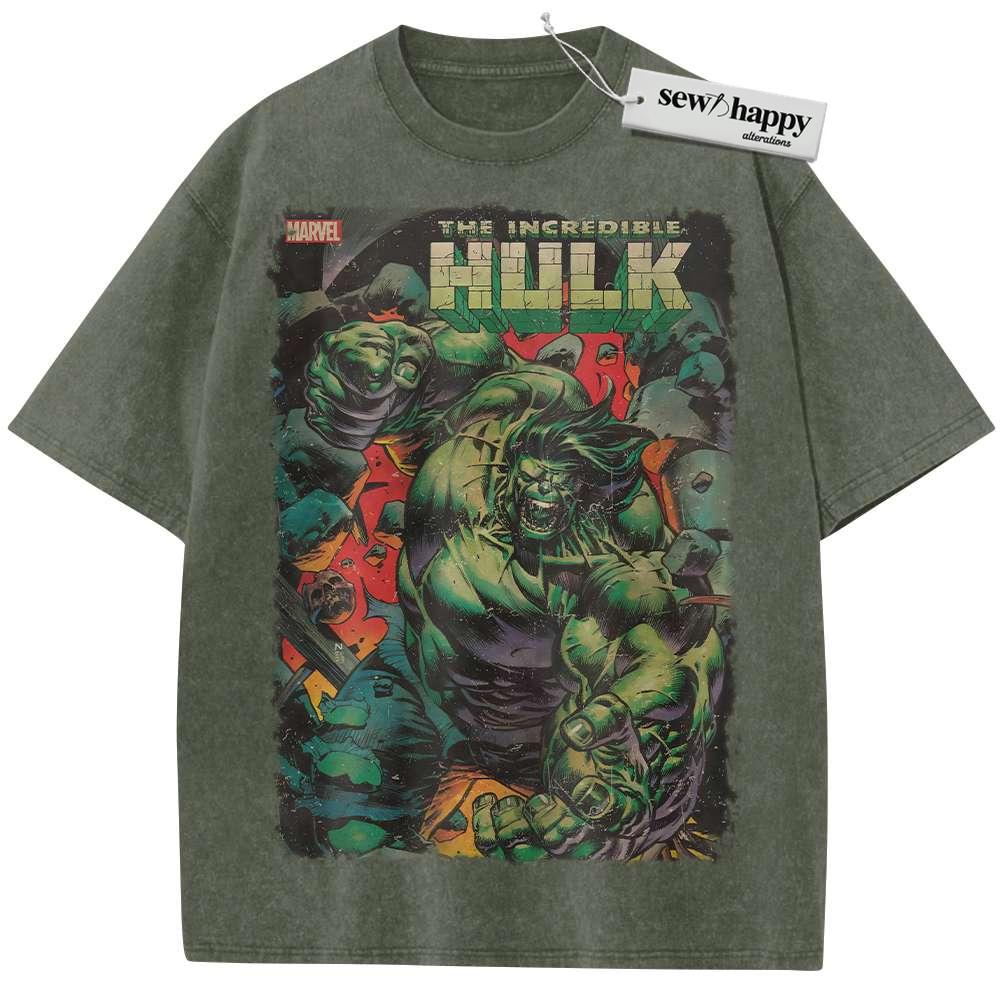 Wash Tee Hulk Shirt, Marvel Comics Shirt, Vintage Tee