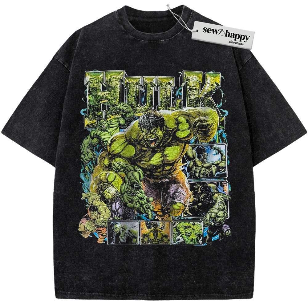 Wash Tee Hulk Shirt, Marvel Comics Shirt, Vintage Tee Wash Tee Hulk Shirt, Marvel Comics Shirt, Vintage Tee - Image 1