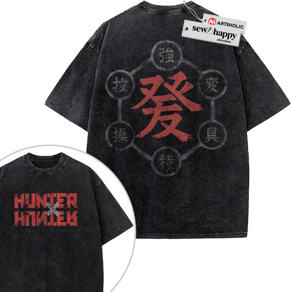 Wash Tee Hunter x Hunter Shirt, HxH Shirt, Anime Shirt, Vintage T-Shirt 2-Sided