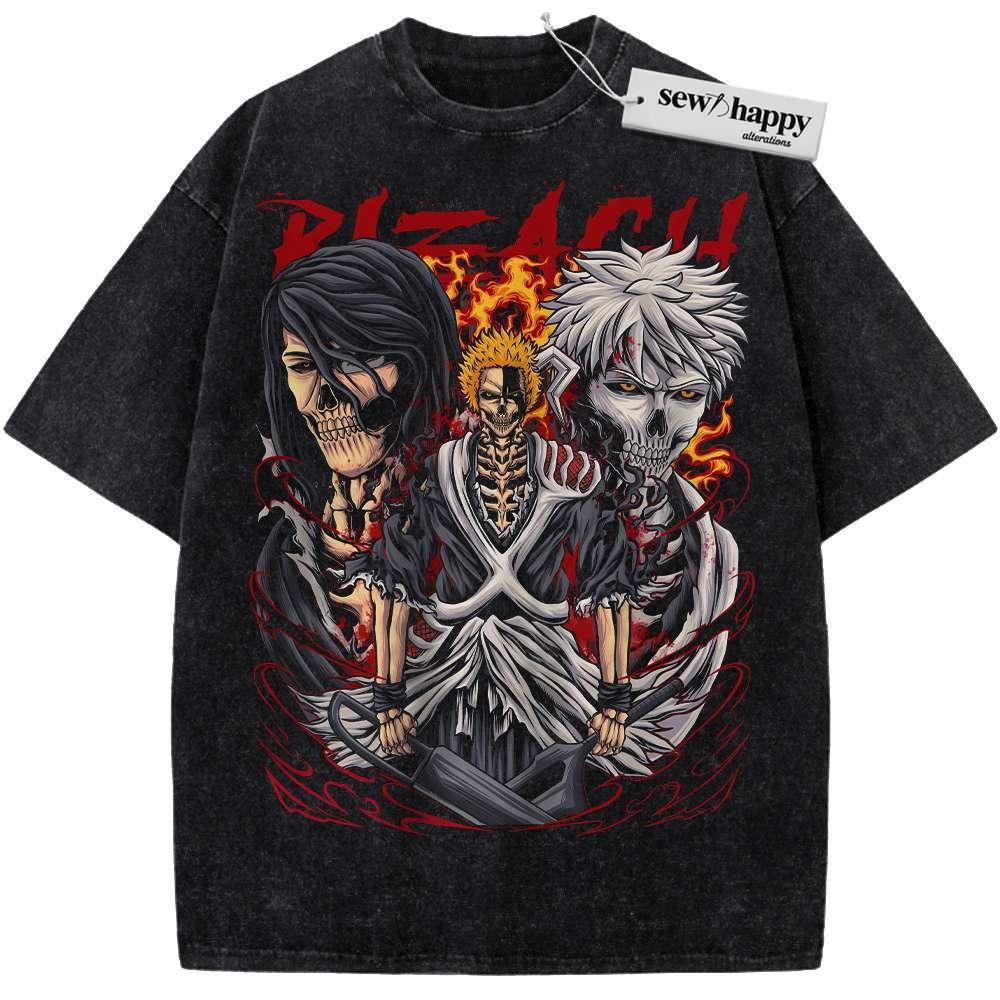 Wash Tee Ichigo Kurosaki vs Yhwach: Final Fight Shirt, Bleach Shirt, Anime Shirt, Vintage T-Shirt