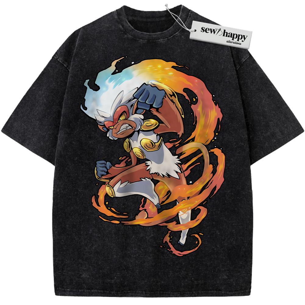 Wash Tee Infernape Shirt, Pokemon Shirt, PKM Shirt, Anime Shirt, Vintage T-Shirt