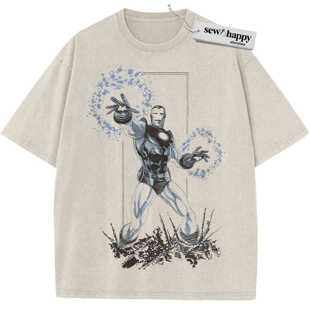 Wash Tee Iron Man Shirt, Marvel Comics Shirt, Vintage Tee