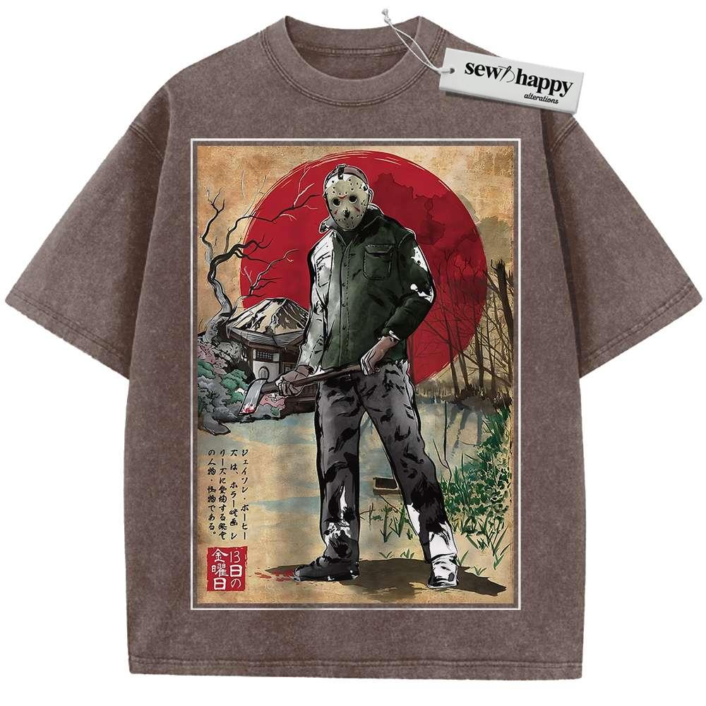 Wash Tee Jason Voorhees Shirt, Friday the 13th Shirt, Halloween Shirt, Horror Shirt, Vintage T-Shirt Wash Tee Jason Voorhees Shirt, Friday the 13th Shirt, Halloween Shirt, Horror Shirt, Vintage T-Shirt - Image 1