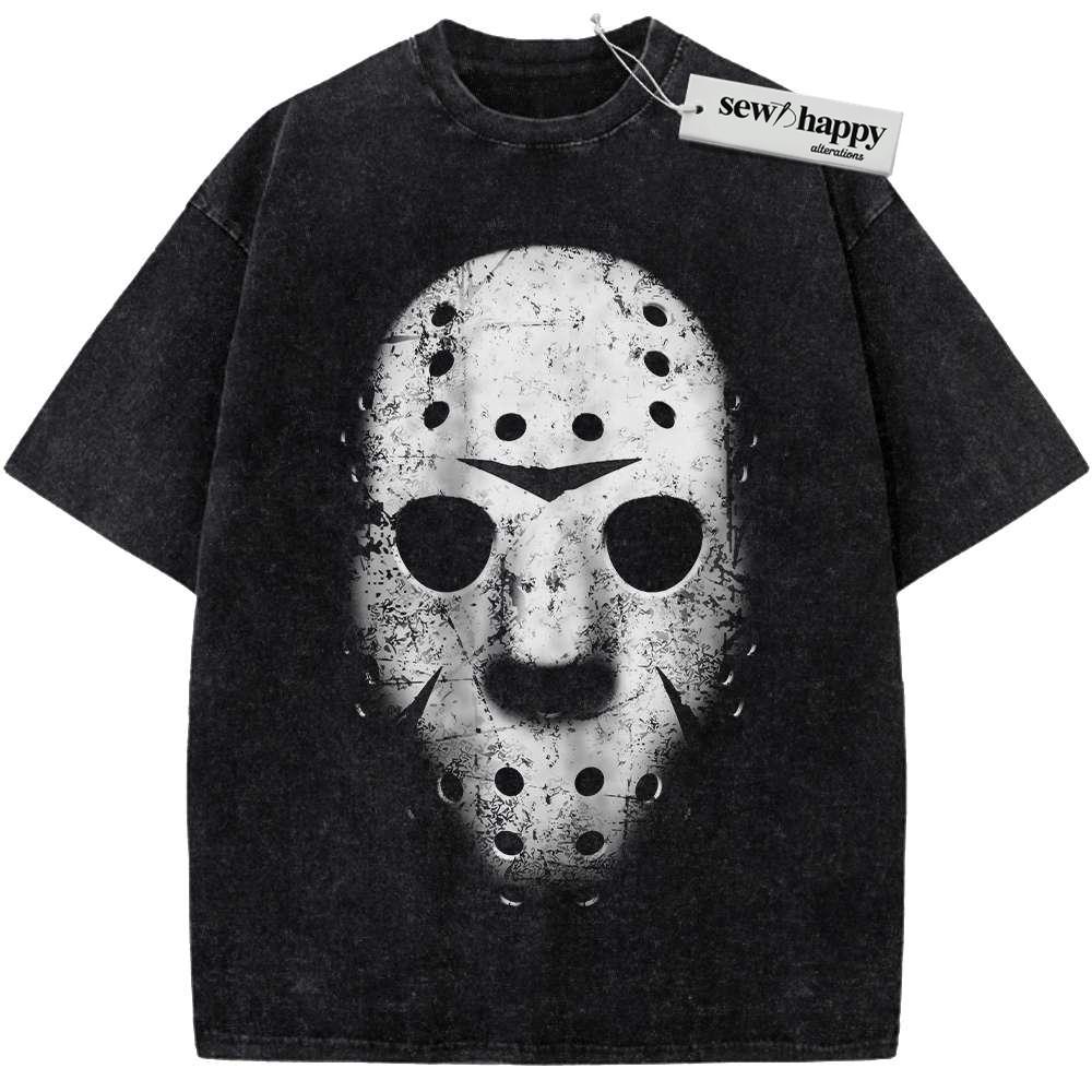 Wash Tee Jason Voorhees Shirt, Friday the 13th Shirt, Halloween Shirt, Horror Shirt, Vintage T-Shirt Wash Tee Jason Voorhees Shirt, Friday the 13th Shirt, Halloween Shirt, Horror Shirt, Vintage T-Shirt - Image 1