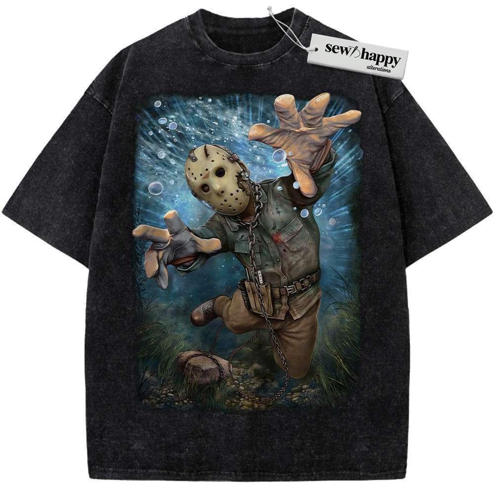 Wash Tee Jason Voorhees Shirt, Friday the 13th Shirt, Halloween Shirt, Horror Shirt, Vintage T-Shirt