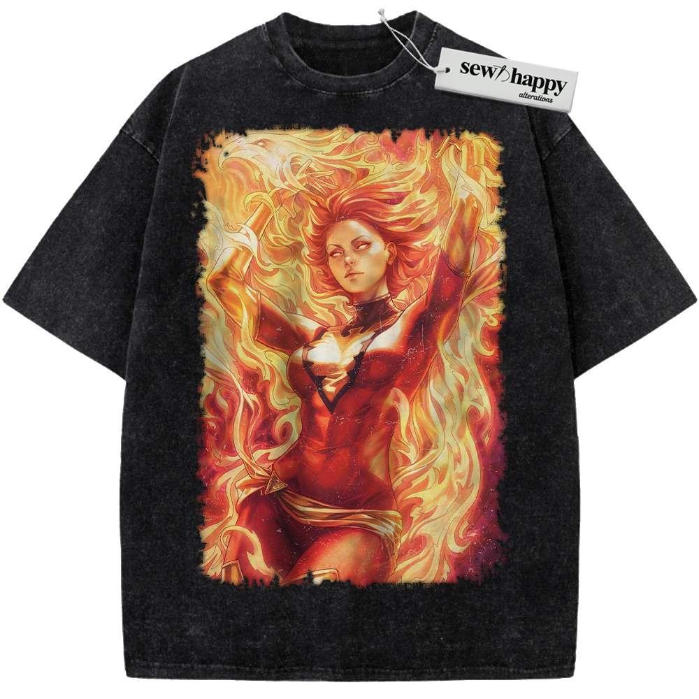 Wash Tee Jean Grey Shirt, X-Men Shirt, Marvel Comics Shirt, Vintage T-Shirt