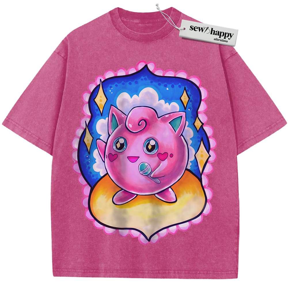 Wash Tee Jigglypuff Shirt, Pokemon shirt, Anime Shirt, Vintage T-Shirt Wash Tee Jigglypuff Shirt, Pokemon shirt, Anime Shirt, Vintage T-Shirt - Image 1