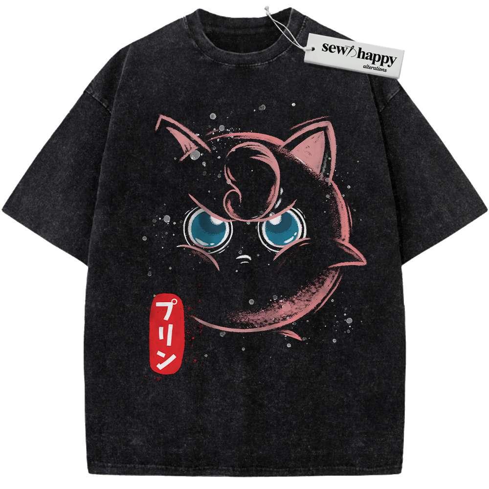 Wash Tee Jigglypuff Shirt, Pokemon shirt, Anime Shirt, Vintage T-Shirt
