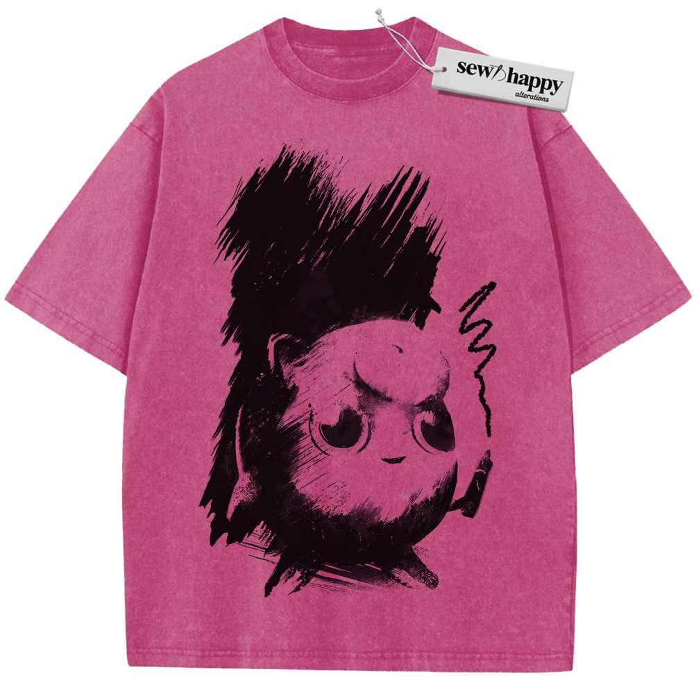 Wash Tee Jigglypuff Shirt, Pokemon shirt, Anime Shirt, Vintage T-Shirt Wash Tee Jigglypuff Shirt, Pokemon shirt, Anime Shirt, Vintage T-Shirt - Image 1