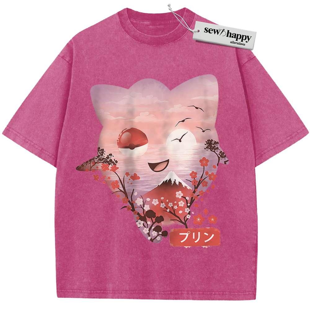 Wash Tee Jigglypuff Shirt, Pokemon shirt, Anime Shirt, Vintage Tee Wash Tee Jigglypuff Shirt, Pokemon shirt, Anime Shirt, Vintage Tee - Image 1