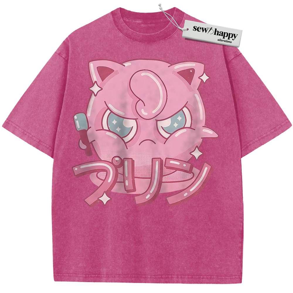 Wash Tee Jigglypuff Shirt, Pokemon shirt, Anime Shirt, Vintage Tee