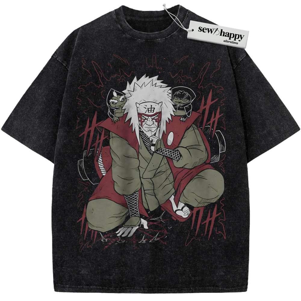 Wash Tee Jiraiya Shirt, Naruto Shirt, Anime Shirt, Vintage Tee