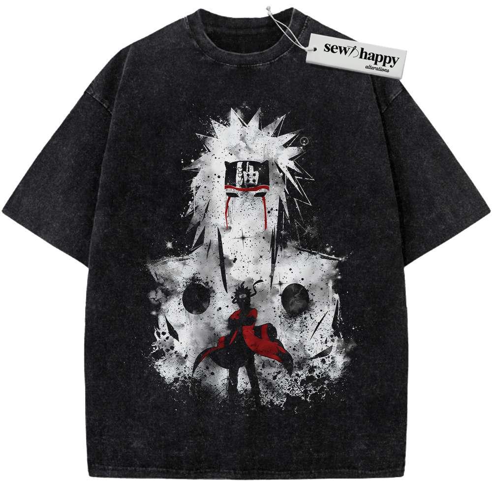 Wash Tee Jiraiya Shirt, Naruto Shirt, Anime Shirt, Vintage Tee Wash Tee Jiraiya Shirt, Naruto Shirt, Anime Shirt, Vintage Tee - Image 1