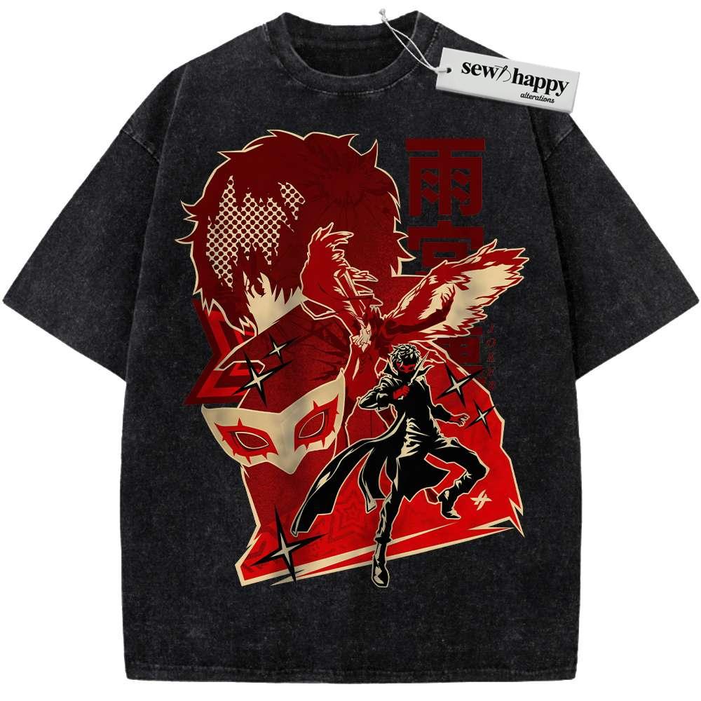 Wash Tee Joker Shirt, Persona Shirt, Game Shirt, Vintage Tee