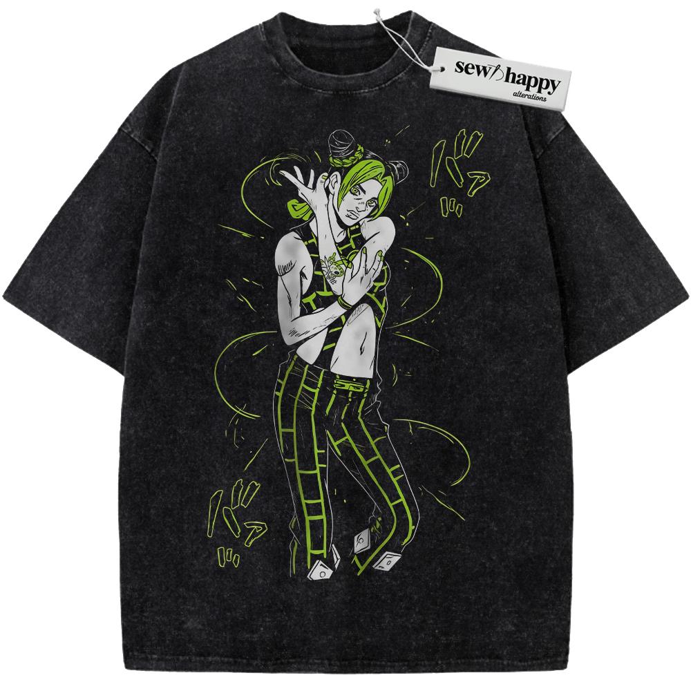 Wash Tee Jolyne Cujoh Shirt, JoJo's Bizarre Adventure Shirt, Anime Shirt, Vintage T-Shirt