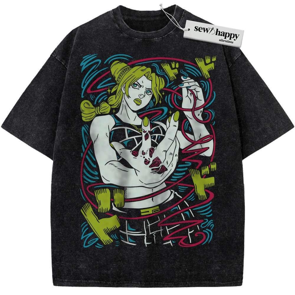 Wash Tee Jolyne Cujoh Shirt, JoJo's Bizarre Adventure Shirt, Anime Shirt, Vintage Tee