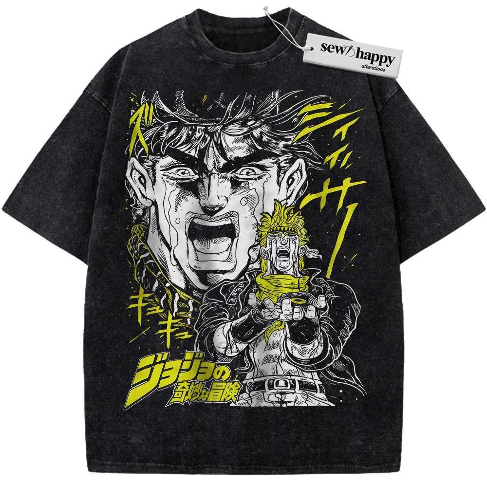 Wash Tee Joseph Joestar Shirt, JoJo's Bizarre Adventure Shirt, Anime Shirt, Vintage T-Shirt
