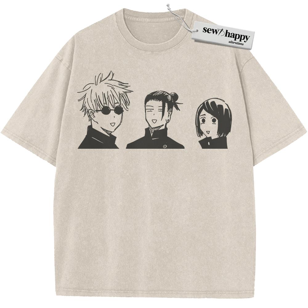 Wash Tee Jujutsu Kaisen Shirt, Anime Shirt, Vintage Tee