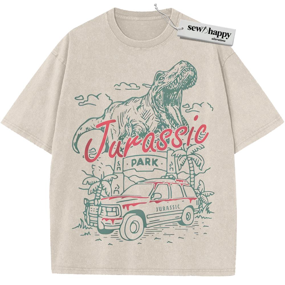 Wash Tee Jurassic Park Shirt, Movie Shirt, Vintage Tee Wash Tee Jurassic Park Shirt, Movie Shirt, Vintage Tee - Image 1