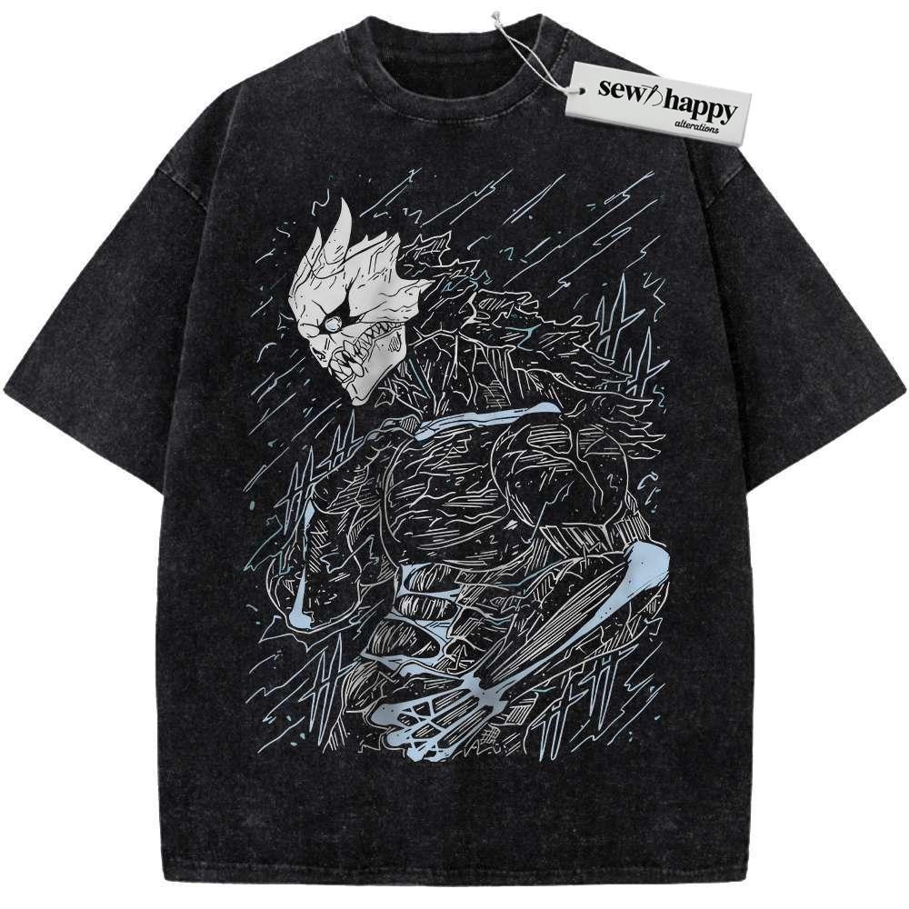 Wash Tee Kafka Hibino Shirt, Kaiju No 8 Shirt, Anime Shirt, Vintage T-Shirt