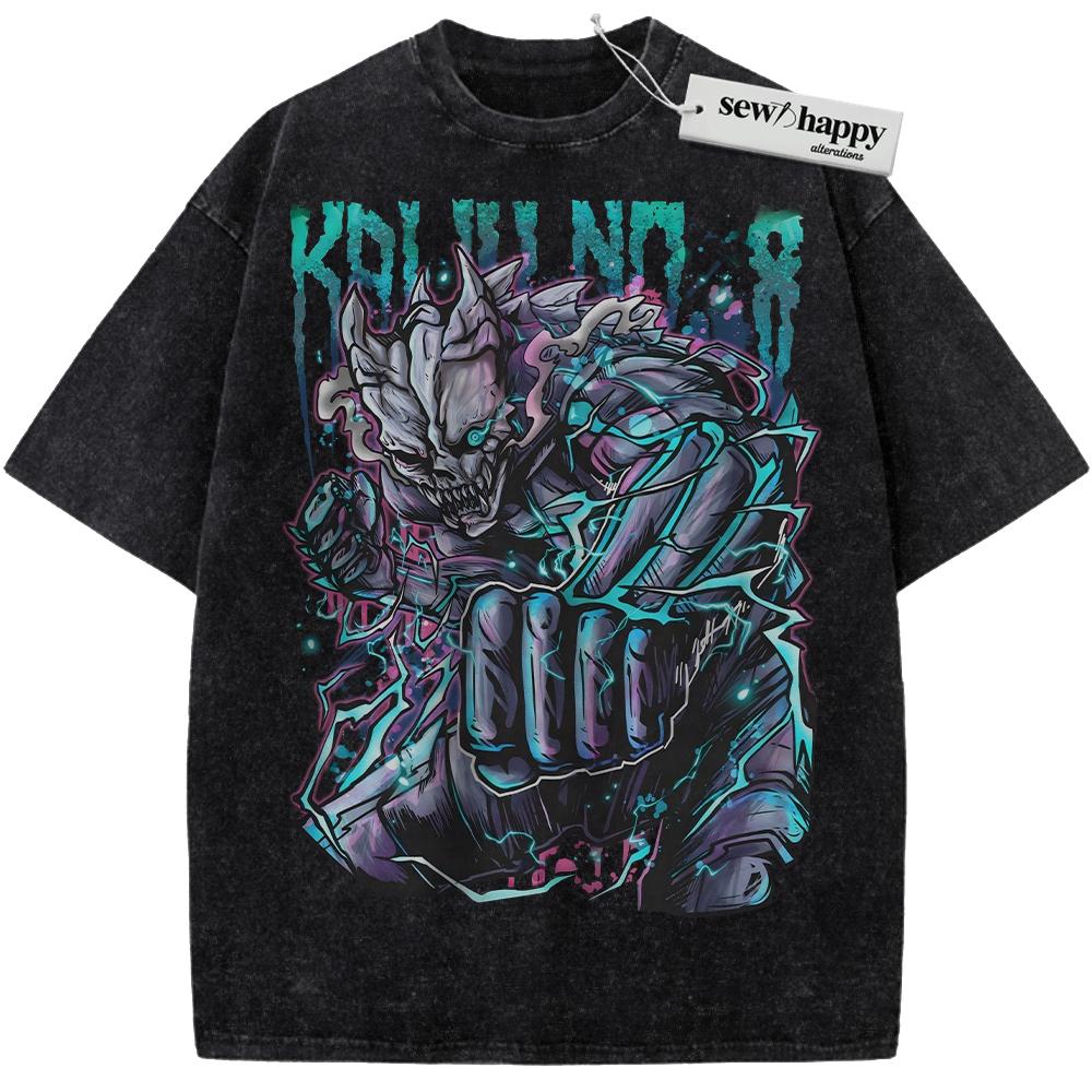 Wash Tee Kafka Hibino Shirt, Kaiju No. 8 Shirt, Anime Shirt, Vintage Tee