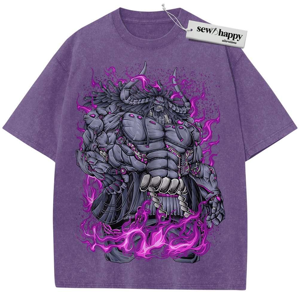 Wash Tee Kaido Shirt, One Piece Shirt, Anime Shirt, Vintage Tee