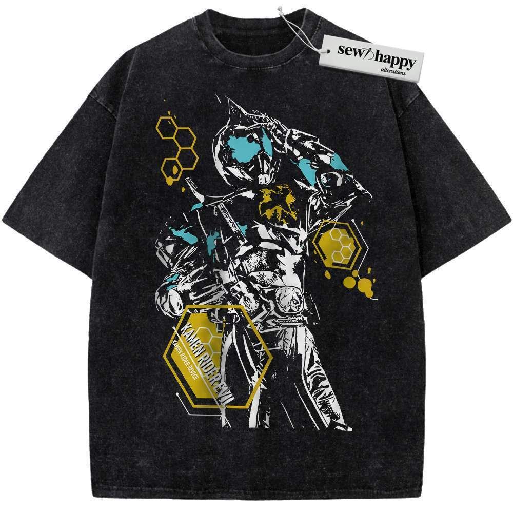 Wash Tee Kamen Rider Evil Shirt, Anime Shirt, Vintage T-Shirt