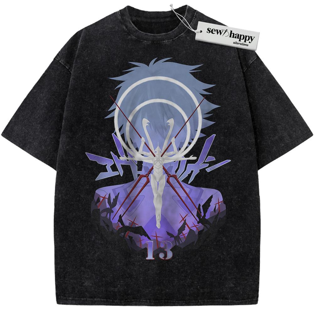 Wash Tee Kaworu Nagisa Shirt, Neon Genesis Evangelion Shirt, Anime Shirt, Vintage Tee