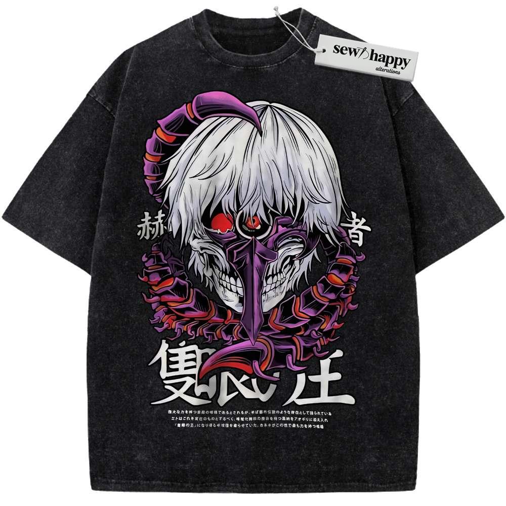 Wash Tee Ken Kaneki Shirt, Tokyo Ghoul Shirt, Anime Shirt, Vintage Tee Wash Tee Ken Kaneki Shirt, Tokyo Ghoul Shirt, Anime Shirt, Vintage Tee - Image 1