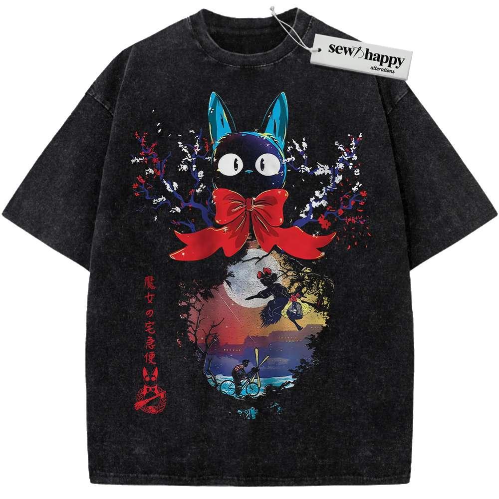 Wash Tee Kiki's Delivery Service Shirt, Studio Ghibli Shirt, Anime Shirt, Vintage T-Shirt