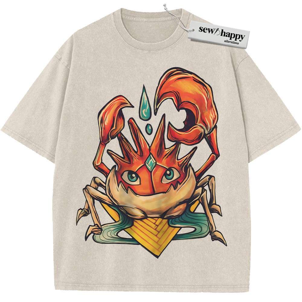 Wash Tee Kingler Shirt, Pokemon shirt, Anime Shirt, Vintage Tee