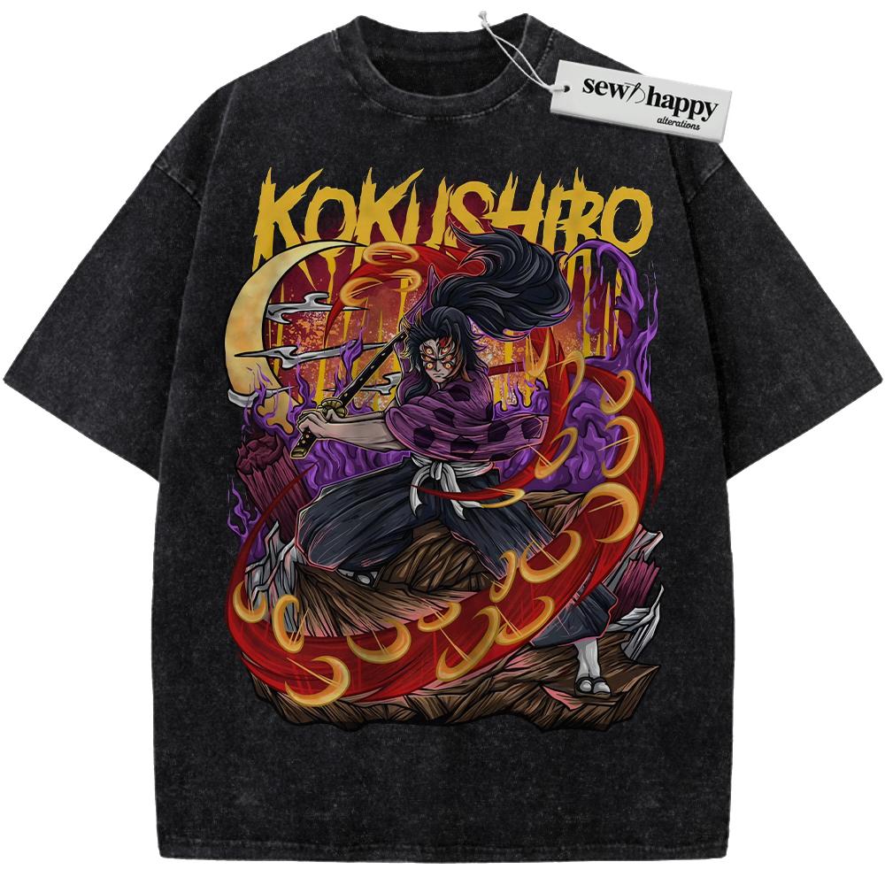 Wash Tee Kokushibo Shirt, Demon Slayer Shirt, Anime Shirt, Vintage T-Shirt Wash Tee Kokushibo Shirt, Demon Slayer Shirt, Anime Shirt, Vintage T-Shirt - Image 1