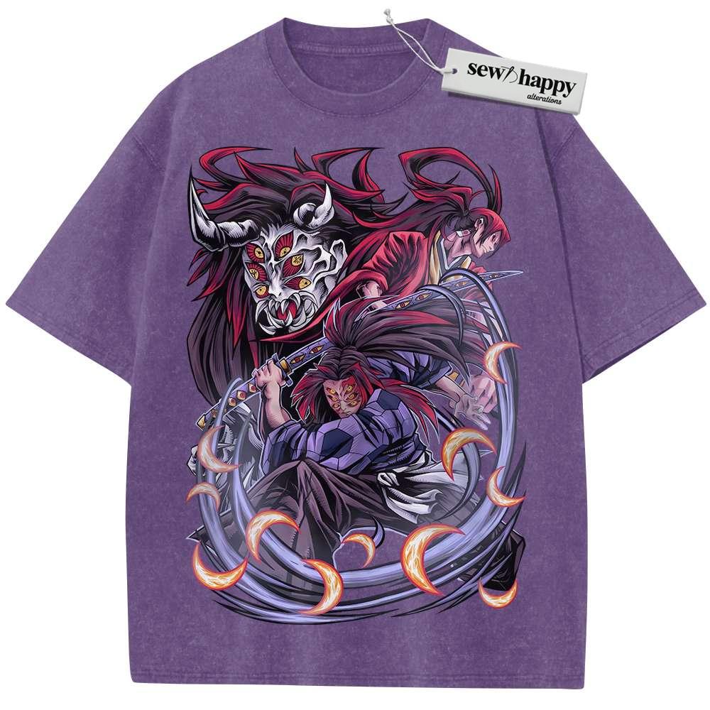 Wash Tee Kokushibo Shirt, Demon Slayer Shirt, Anime Shirt, Vintage T-Shirt Wash Tee Kokushibo Shirt, Demon Slayer Shirt, Anime Shirt, Vintage T-Shirt - Image 1