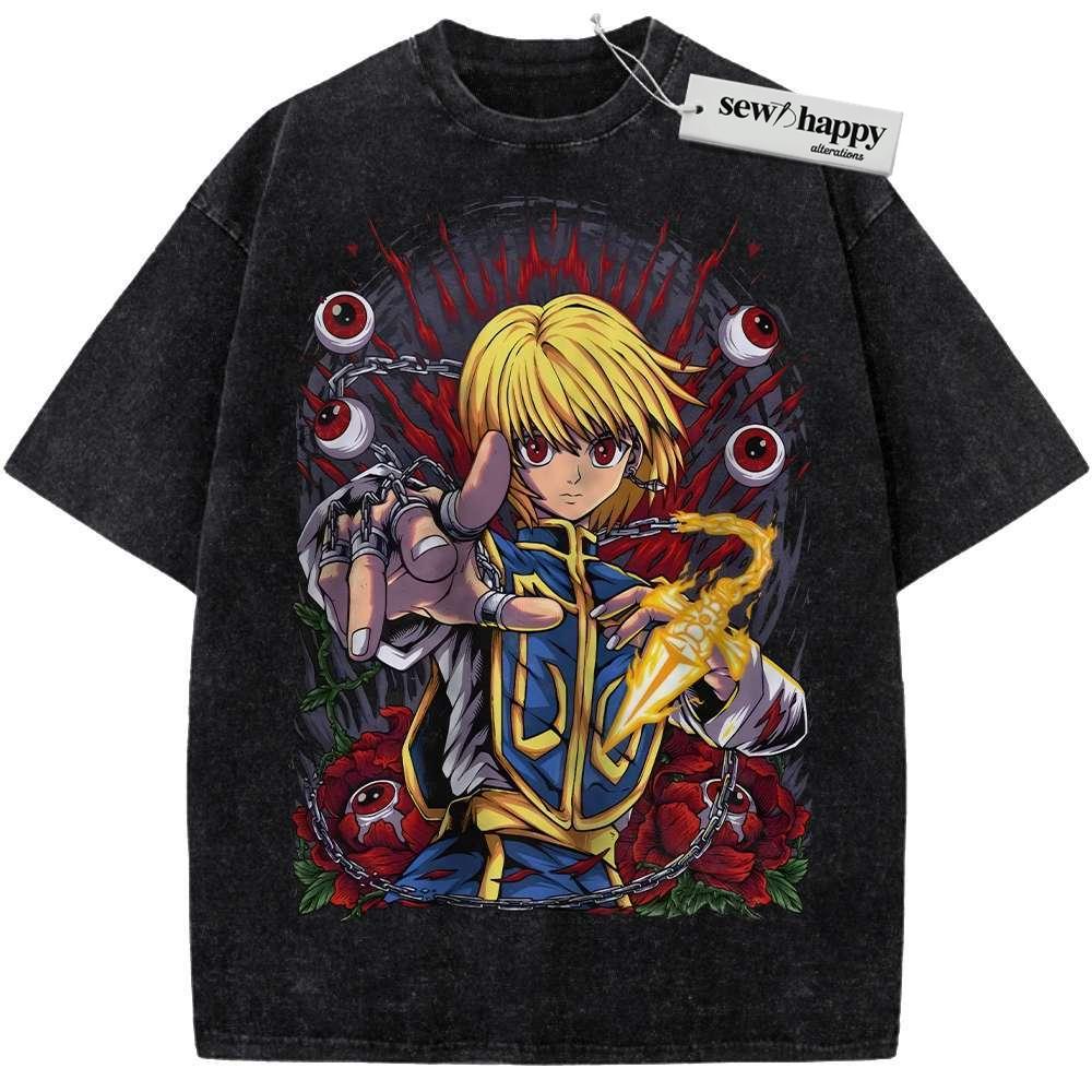 Wash Tee Kurapika Shirt, Hunter x Hunter Shirt, HxH Shirt, Anime Shirt, Vintage T-Shirt