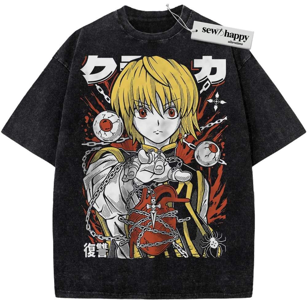 Wash Tee Kurapika Shirt, Hunter x Hunter Shirt, HxH Shirt, Anime Shirt, Vintage T-Shirt