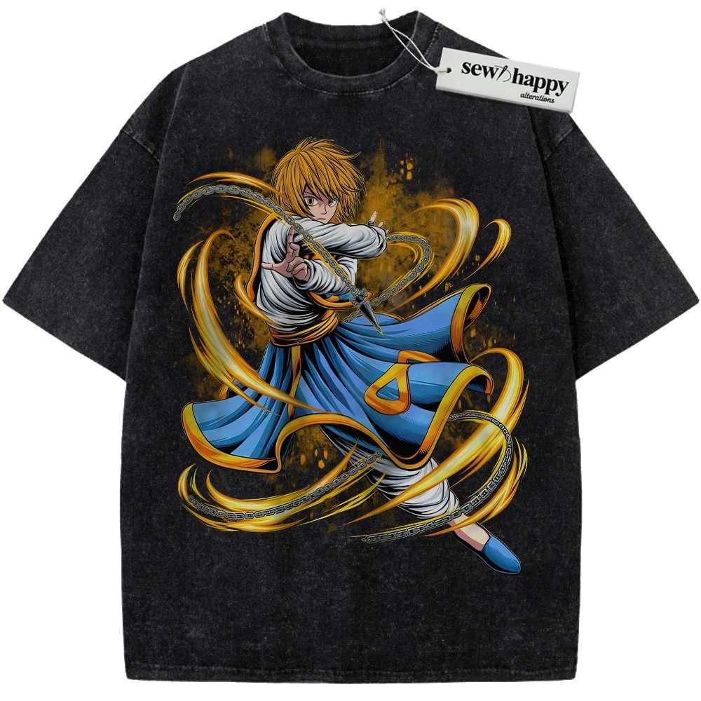 Wash Tee Kurapika Shirt, Hunter x Hunter Shirt, HxH Shirt, Anime Shirt, Vintage Tee