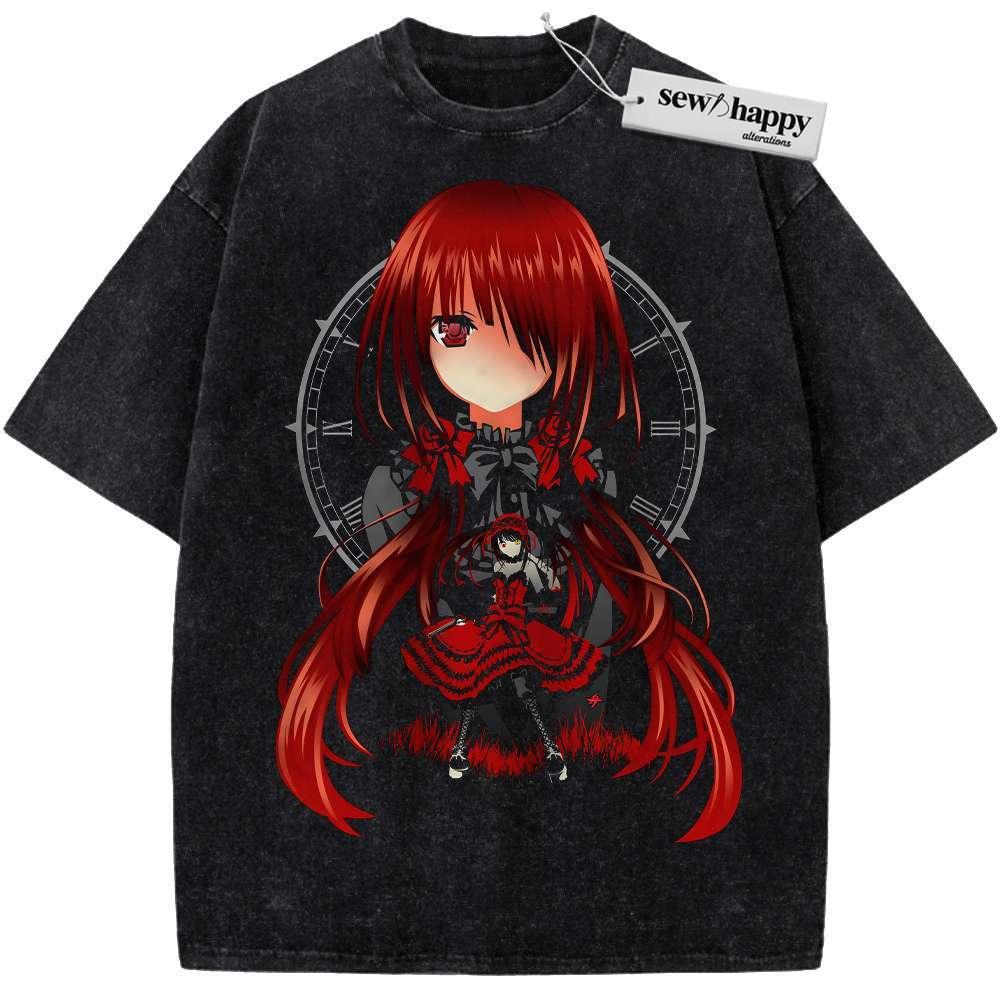 Wash Tee Kurumi Tokisaki Shirt, Date A Live Shirt, Anime Shirt, Vintage Tee
