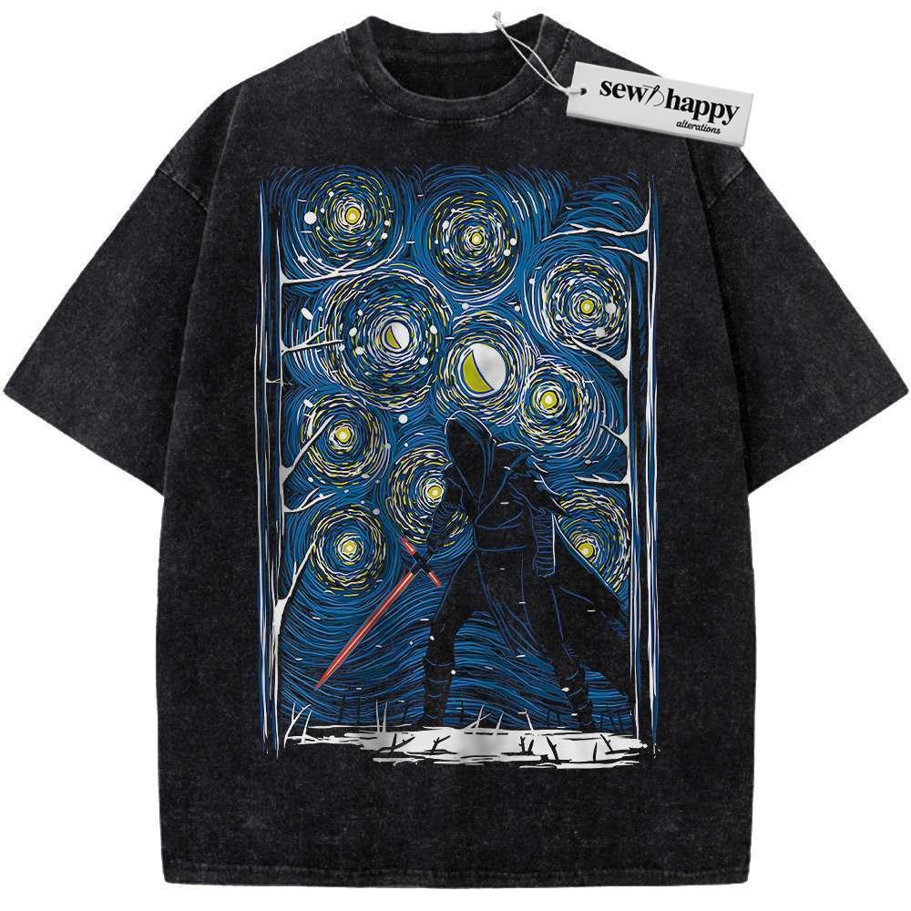 Wash Tee Kylo Ren Shirt, Star Wars Shirt, Movie Shirt, Vintage T-Shirt