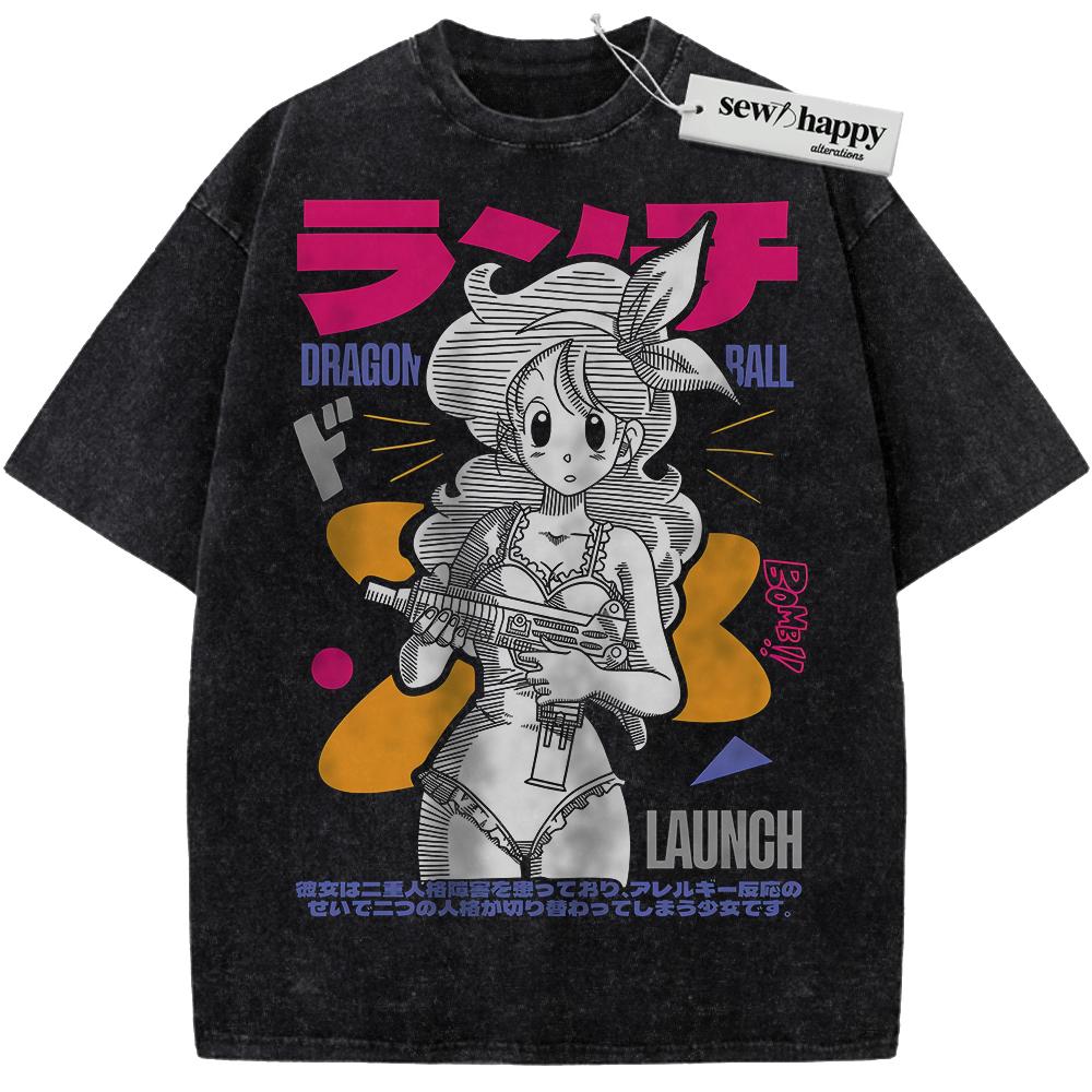 Wash Tee Launch Shirt, Dragon Ball Shirt, Anime Shirt, Vintage T-Shirt