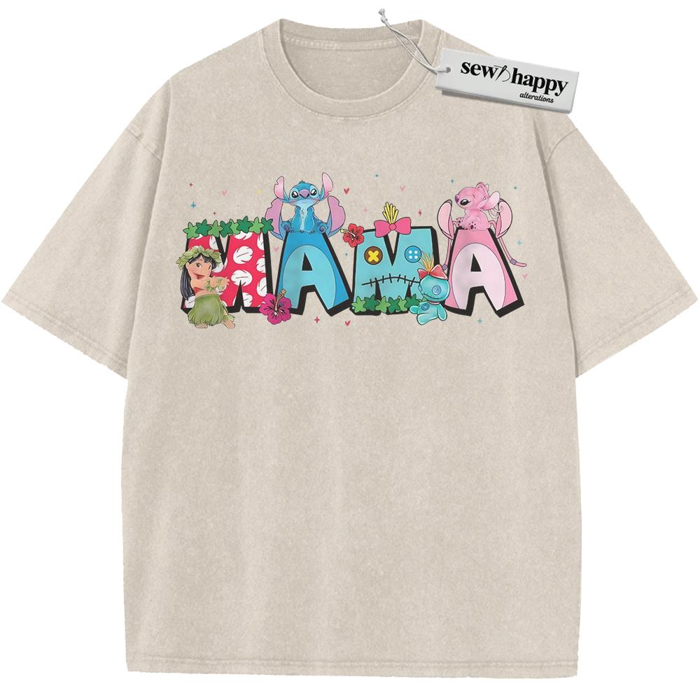 Wash Tee Lilo and Stitch Shirt, Mother's Day Shirt, Animated Shirt, Vintage T-Shirt