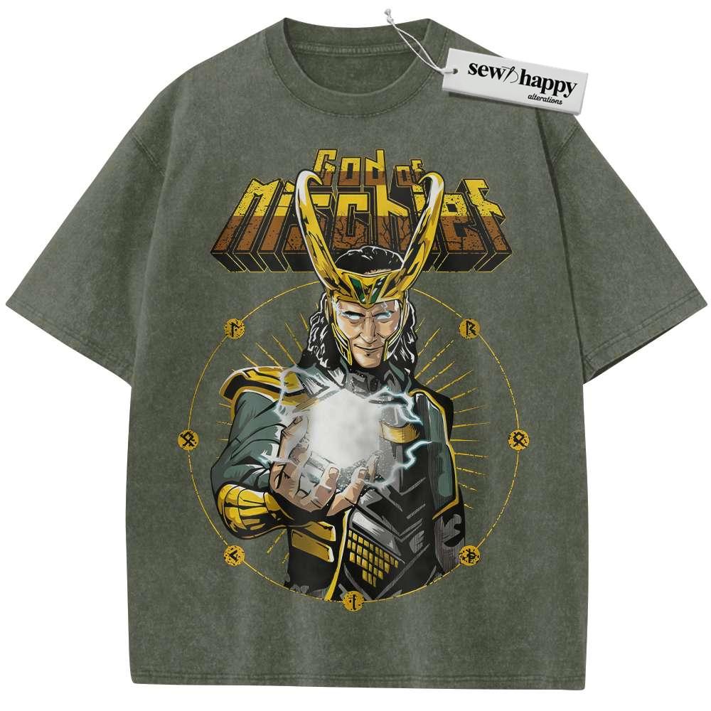 Wash Tee Loki Shirt, Marvel Comics Shirt, Vintage T-Shirt