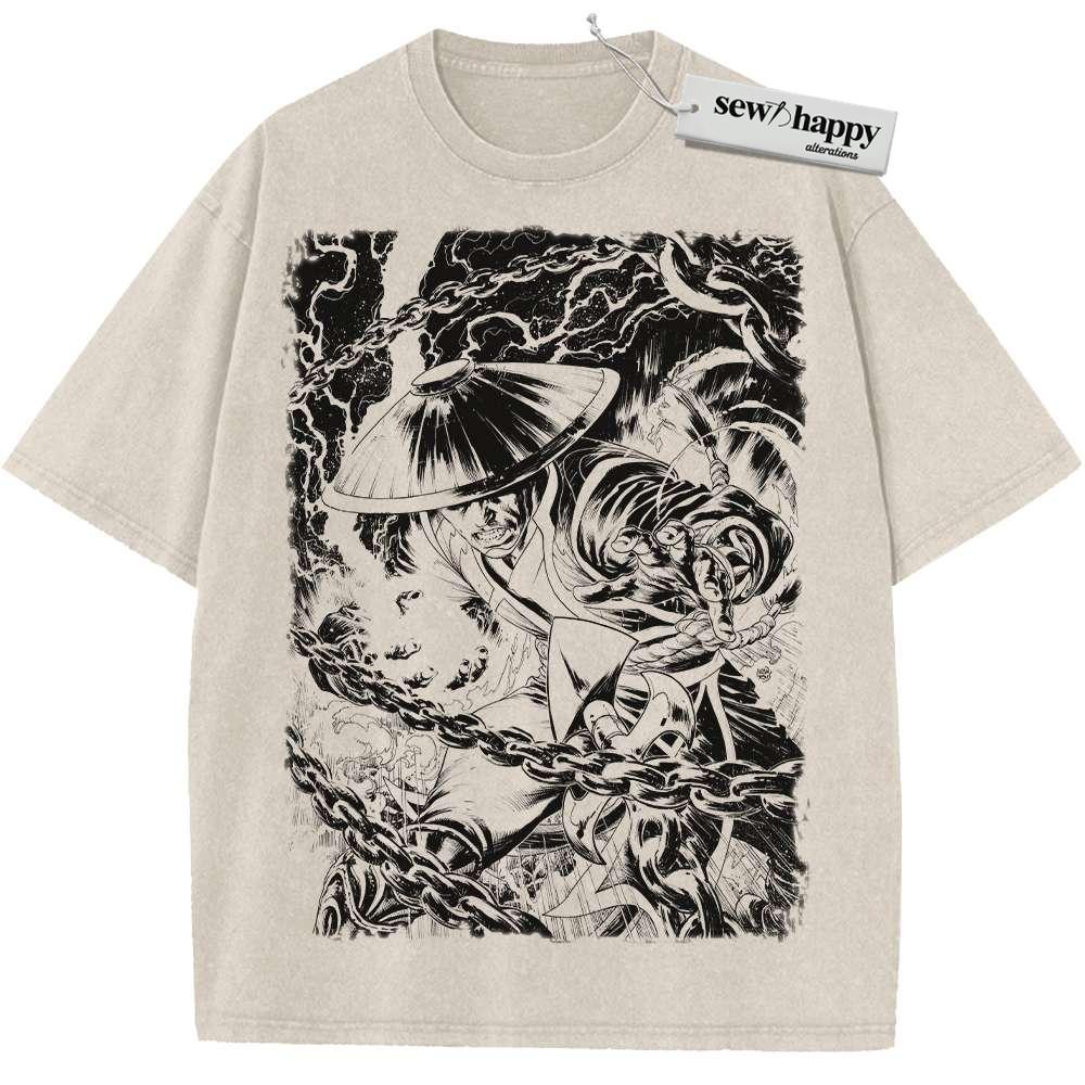Wash Tee Lord Raiden Shirt, Mortal Kombat Shirt, Game Shirt, Vintage Tee
