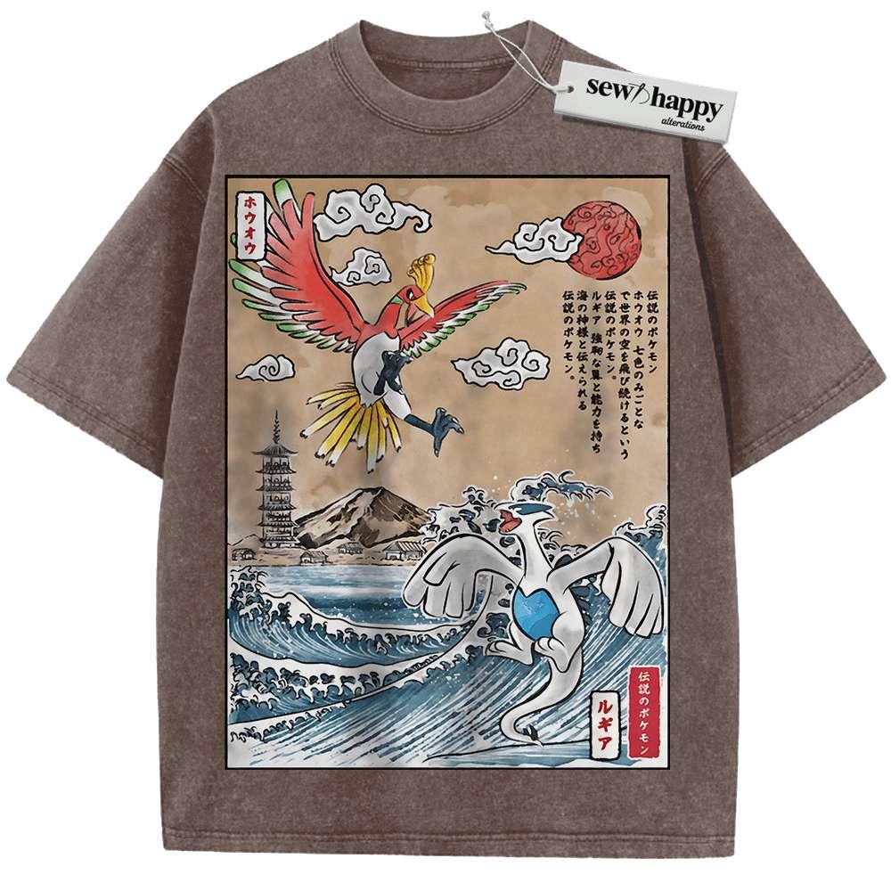 Wash Tee Lugia vs Ho-oh Shirt, Pokemon shirt, Anime Shirt, Vintage T-Shirt