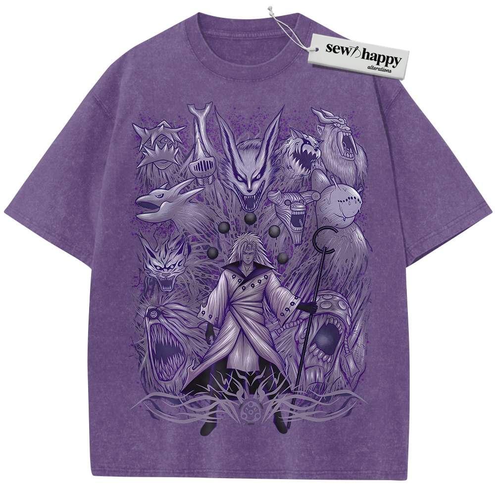 Wash Tee Madara Uchiha Shirt, Naruto Shirt, Anime Shirt, Vintage T-Shirt Wash Tee Madara Uchiha Shirt, Naruto Shirt, Anime Shirt, Vintage T-Shirt - Image 1